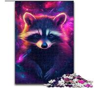 Jigsaw Puzzle 1000 Pieces Galaxy Raccoon cardboard Jigsaw Puzzles size 26x38cm for Teenagers & Family Fun - DIY Brain Teaser Game Gift