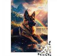 Jigsaw Puzzle 1000 Pieces German Shepherd by Lake Puzzles 52x38cm/1000pcs Gift For Kids Challenging Creative Family Game DIY Cardboard