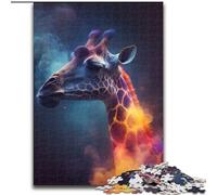 Jigsaw Puzzle 1000 Pieces Giraffe Nebula Made of Wood, Making It A Great Gift for Family Fun 50x75cm for Home Decor, Ideal Christmas & New Year Gift for Teenagers
