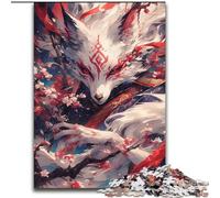 Jigsaw Puzzle 1000 Pieces God of Foxes Jigsaw Puzzle Made of Wood,Brain Challenge Gift, Educational Activity for Teenagers 1000pcs(50x75cm)
