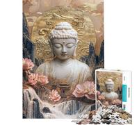 Jigsaw Puzzle 1000 Pieces Golden Realm Buddha Jigsaw Puzzles for Adults Hand Speed Race Difficult And Challenge for Is Ideal As A Gifts (Size 50x75cm)