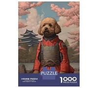 Jigsaw Puzzle 1000 Pieces Goldendoodle The Samurai Jigsaws for Adults Brain Teaser Game Improve Memory Deal As Gifts for The Whole Family 52x38cm/1000pcs