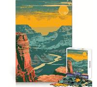 Jigsaw Puzzle 1000 Pieces Grand Canyon Travel Art Tight Fit Play Creative Brain Game Chill Play Time Xmas Scene Art (50x75cm)