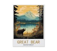 Jigsaw Puzzle 1000 Pieces，Great Bear Rainforest，Large Family Puzzle Game Artwork for Adults Teens（50x70cm）-T38