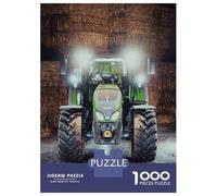 Jigsaw Puzzle 1000 Pieces Green Tractor in Hay Barn Adult Jigsaw Puzzle Brain Teaser Game Staycation Kill Time Deal As Gifts for The Whole Family 70x50cm/1000pcs