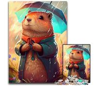Jigsaw Puzzle 1000 Pieces Groundhog Marmot Animal Puzzles for Adults for Mother'S Day, Birthdays, Christmas 26X38CM/10.23x14.96inch