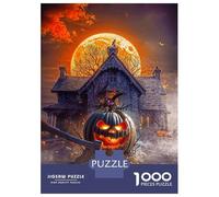 Jigsaw Puzzle 1000 Pieces Halloween Pumpkin & Haunted House Puzzles for Adults Toy Wall Decor Hand Speed Race Deal As Gifts for The Whole Family 38x26cm/1000pcs
