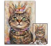 Jigsaw Puzzle 1000 Pieces Happy Birthday Cat Wooden Jigsaw Puzzles for Birthdays, Holidays, Best for Christmas 50X75CM