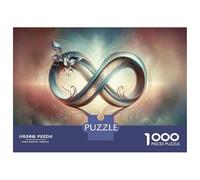 Jigsaw Puzzle 1000 Pieces Heart Infinity Symbol Adult Jigsaw Puzzle Brain Teaser Game Staycation Kill Time Deal As Gifts for The Whole Family 70x50cm/1000pcs