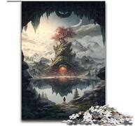 Jigsaw Puzzle 1000 Pieces Heaven Tree of Life Made of Wood, Perfect for Family Fun on Birthdays, Christmas 50x75cm Adult & Family Activity, DIY Home Decor Gift