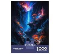 Jigsaw Puzzle 1000 Pieces Hidden Waterfall Paradise Jigsaws for Adults Brain Teaser Game Improve Memory Deal As Gifts for The Whole Family 38x26cm/1000pcs