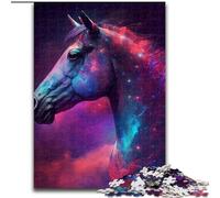 Jigsaw Puzzle 1000 Pieces Horse Made of Wood, Fun Present & Activity for Home 50x75cm Develops Hand-Eye Coordination Skills, Perfect for Birthday Gifts
