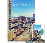 Jigsaw Puzzle 1000 Pieces Houston TX Accurate Joint Fun Mind Exercise Toy Peace Time Play Christmas Art Piece (38x52cm)