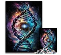 Jigsaw Puzzle 1000 Pieces Human DNA in The Space Difficult Puzzles for Adults Educational Activity for Cognitive Skills Cognitive Skill Improvement 50x75CM/19.68x29.52inch