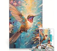 Jigsaw Puzzle 1000 Pieces Humming Bird Abstract, Impossible Game, Fun Activities at Home, Artists' Collection, Fine Arts (50x75cm)