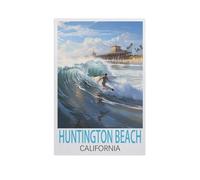 Jigsaw Puzzle 1000 Pieces,Huntington Beach California,Paper Children Toys Decompression Game(38x26cm)-GJ37