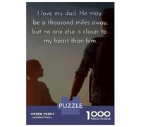 Jigsaw Puzzle 1000 Pieces I Love My Dad Adult Jigsaw Puzzle Brain Teaser Game Staycation Kill Time Deal As Gifts for The Whole Family 70x50cm/1000pcs