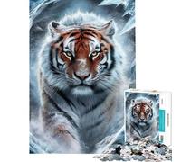 Jigsaw Puzzle 1000 Pieces Ice Age Tiger Jigsaws for Adults Brain Teaser Game Staycation Kill Time for Birthday, Chrismas (Size 38x52cm)