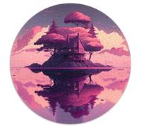 Jigsaw Puzzle 1000 Pieces Island in The Lake 1000 Piece Jigsaw Puzzles for Adults Challenging Brain Teaser for Teenagers,Family Fun,DIY Home Decor Gift 67.5x67.5 cm