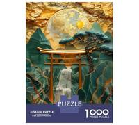 Jigsaw Puzzle 1000 Pieces Japan Golden Granite Wall Jigsaws for Adults Brain Teaser Game Improve Memory Deal As Gifts for The Whole Family 52x38cm/1000pcs
