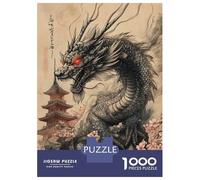 Jigsaw Puzzle 1000 Pieces Japanese Dragon Tattoo Puzzles for Adults Toy Wall Decor Hand Speed Race Deal As Gifts for The Whole Family 38x26cm/1000pcs