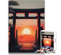 Jigsaw Puzzle 1000 Pieces Japanese Gate Anime Toys Educational Games Analysis And Logic Secret Santa Gifts Size 38x26cm