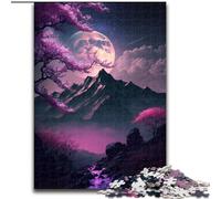 Jigsaw Puzzle 1000 Pieces Japanese Landscape Neon Jigsaw Puzzles Made of Wood,Challenging Brain Teaser for Teenagers, Family Fun Interactive Game 1000pcs(50x75cm)