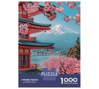 Jigsaw Puzzle 1000 Pieces Japanese Sakura Temple Jigsaws for Adults Brain Teaser Game Improve Memory Deal As Gifts for The Whole Family 70x50cm/1000pcs