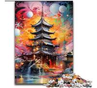 Jigsaw Puzzle 1000 Pieces Japanese Temple cardboard Jigsaw Puzzles for Adults 26x38cm for Birthdays And Holidays