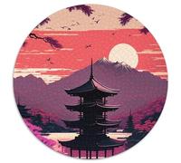 Jigsaw Puzzle 1000 Pieces Japanese Temple Jigsaw Puzzles for Adults Brain Teaser Game for Teenagers, Perfect 67.5x67.5cm