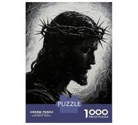 Jigsaw Puzzle 1000 Pieces Jesus Christ Crown of Thorns Portrait Puzzles for Adults Toy Wall Decor Hand Speed Race Deal As Gifts for The Whole Family 38x26cm/1000pcs