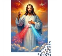 Jigsaw Puzzle 1000 Pieces Jesus Christ Divine Mercy Puzzles 38x26cm/1000pcs Gift For Kids Stress Reliever Educational Games DIY Cardboard