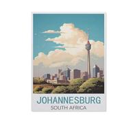 Jigsaw Puzzle 1000 Pieces,Johannesburg South Africa Vintage Travel Poster,Paper Adult Toys Decompression Game 50x70cm-AT43