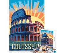 Jigsaw Puzzle 1000 Pieces Journey to Ancient Rome Toy Wall Decor Gift For Birthdays for Educational Game Train Your Brain And Hands Size 38x26cm