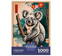 Jigsaw Puzzle 1000 Pieces Koala Japanese Art Puzzles for Adults Toy Wall Decor Hand Speed Race Deal As Gifts for The Whole Family 52x38cm/1000pcs