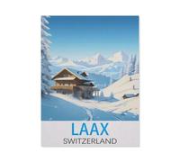 Jigsaw Puzzle 1000 Pieces，Laax Switzerland，Large Family Puzzle Game Artwork for Adults Teens（38x26cm）-HA55