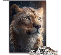 Jigsaw Puzzle 1000 Pieces Liger in The Rain Jigsaw Puzzles 1000 Pieces for Adults Teenager Stress Reduction Cool Unique Gift for Family (Size 50x75cm)