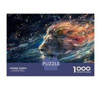 Jigsaw Puzzle 1000 Pieces Lion Energy Wall Art Print Puzzles for Adults Toy Wall Decor Hand Speed Race Deal As Gifts for The Whole Family 38x26cm/1000pcs