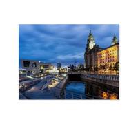 Jigsaw Puzzle 1000 Pieces,Liverpool Merseyside in the morning,Cardboard Children Toys Decompression Game(38x26cm）-32