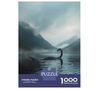 Jigsaw Puzzle 1000 Pieces Loch Ness Monster in Lake Puzzles for Adults Toy Wall Decor Hand Speed Race Deal As Gifts for The Whole Family 38x26cm/1000pcs