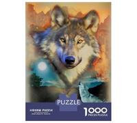 Jigsaw Puzzle 1000 Pieces Lone Wolf Collage Puzzles for Adults Toy Wall Decor Hand Speed Race Deal As Gifts for The Whole Family 52x38cm/1000pcs