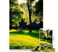 Jigsaw Puzzle 1000 Pieces Lonely Is The Bench Sharp Cut Art Thinking Skill Game Chill Time Play Birthday Art Play (38x26cm)