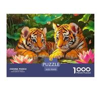 Jigsaw Puzzle 1000 Pieces Lotus Pond Tiger Jigsaw 70x50cm/1000pcs Toy for Adults And Kids Challenging Creative Family Game DIY Cardboard