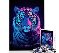 Jigsaw Puzzle 1000 Pieces Lucid Dreams Tiger Educational Toy Great Gift for Games Family Game with Matching Poster And Trivia Sheet Size 38x26cm