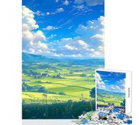 Jigsaw Puzzle 1000 Pieces Lush Green Fields Anti-Stress Toys Great Gift for Games Impossible Game Train Your Brain And Hands size 38x26cm