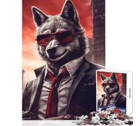 Jigsaw Puzzle 1000 Pieces Mafia Wolf Adult Jigsaw Puzzles Difficult Challenge Wishlist with Santa Claus Gifts for Friends And Family (38x26cm)