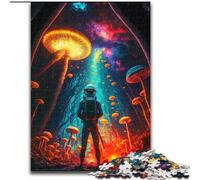 Jigsaw Puzzle 1000 Pieces Magic Mushrooms Made of Wood, Interactive Family Game, Suitable for Ages 14+ 50x75cm Brain Teaser Game for Teenagers, Perfect
