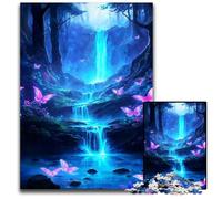 Jigsaw Puzzle 1000 Pieces Magical Forest Cascade Jigsaw Puzzles for Adults Challenging Brain Teaser Family Activity Home Decor 1000 PCS(75x50cm)