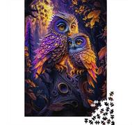 Jigsaw Puzzle 1000 Pieces Magical Owl Couple Jigsaw 38x26cm/1000pcs Gift For Kids Challenging Creative Educational Games DIY Cardboard