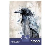 Jigsaw Puzzle 1000 Pieces Magpie Beauty Watercolor Puzzles for Adults Toy Wall Decor Hand Speed Race Deal As Gifts for The Whole Family 52x38cm/1000pcs